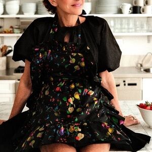 Cynthia Rowley Black Multicolor Apron